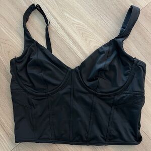 GILLY HICKS Black Underwire Corset Top